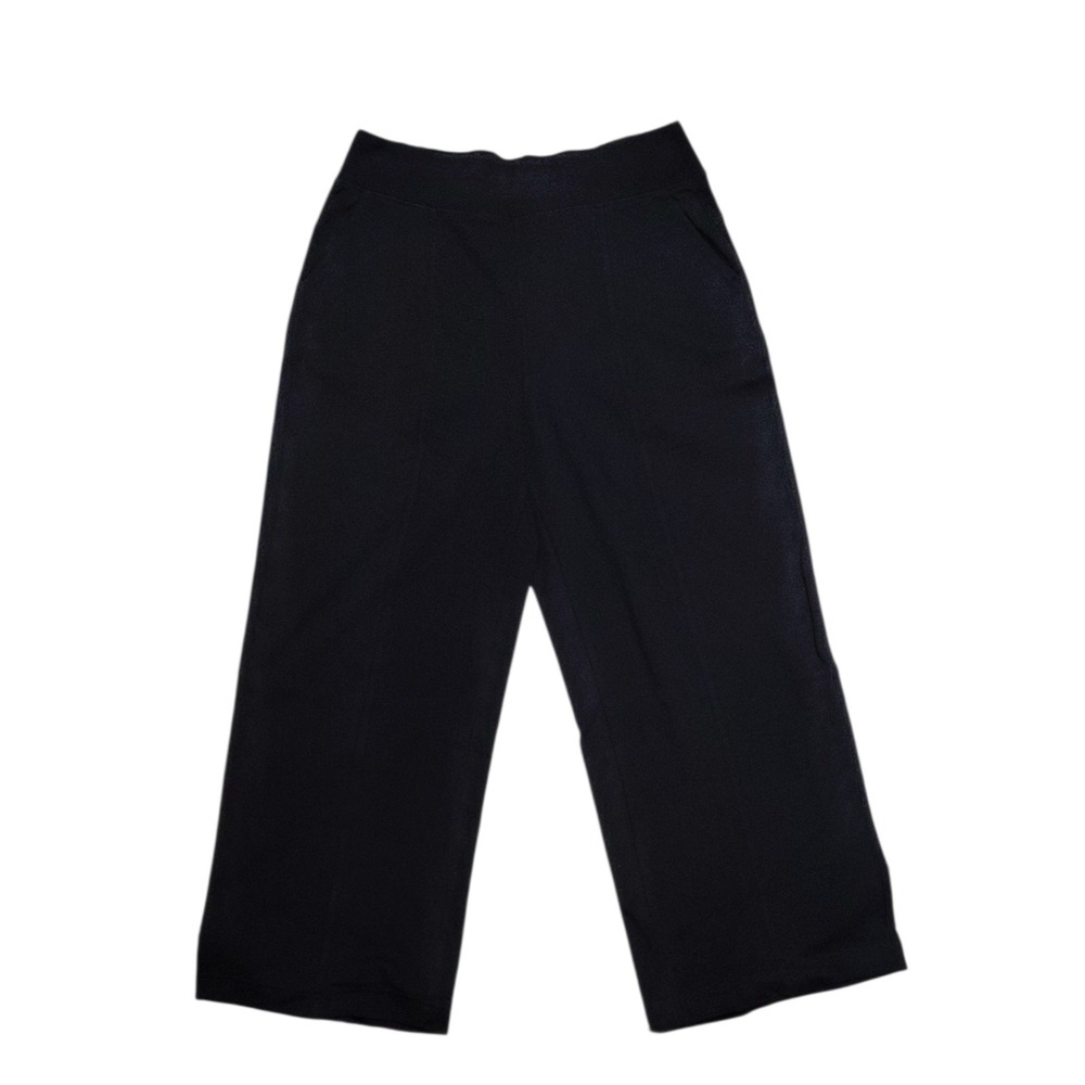 PACT Organic Airplane Pintuck Wide Leg Pant Black Size Large New in Bag